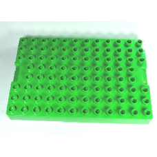 LEGO 93607 Bright Green Duplo, Brick 8 x 12 with 1 x 2 Indentations on Ends (Container Top)*